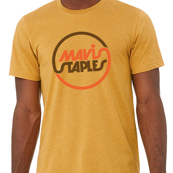 Mavis Staples Circle Logo T, Heather Mustard