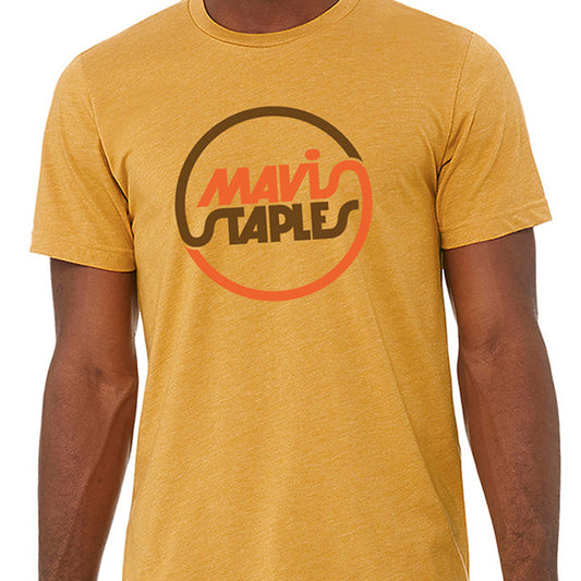 Mavis Staples Circle Logo T, Heather Mustard